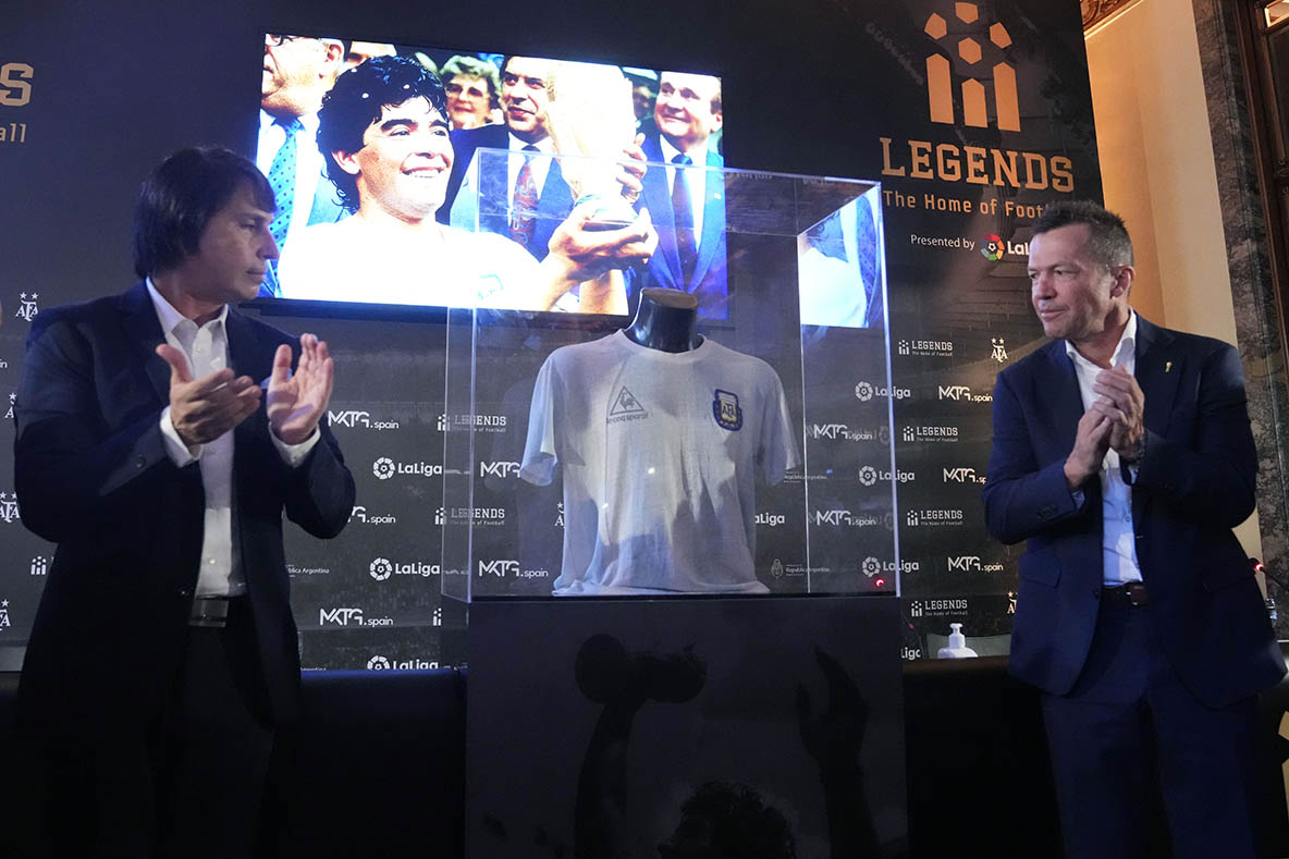 Men's Football Matthaus Returns Maradona Jersey From 1986 World Cup ...