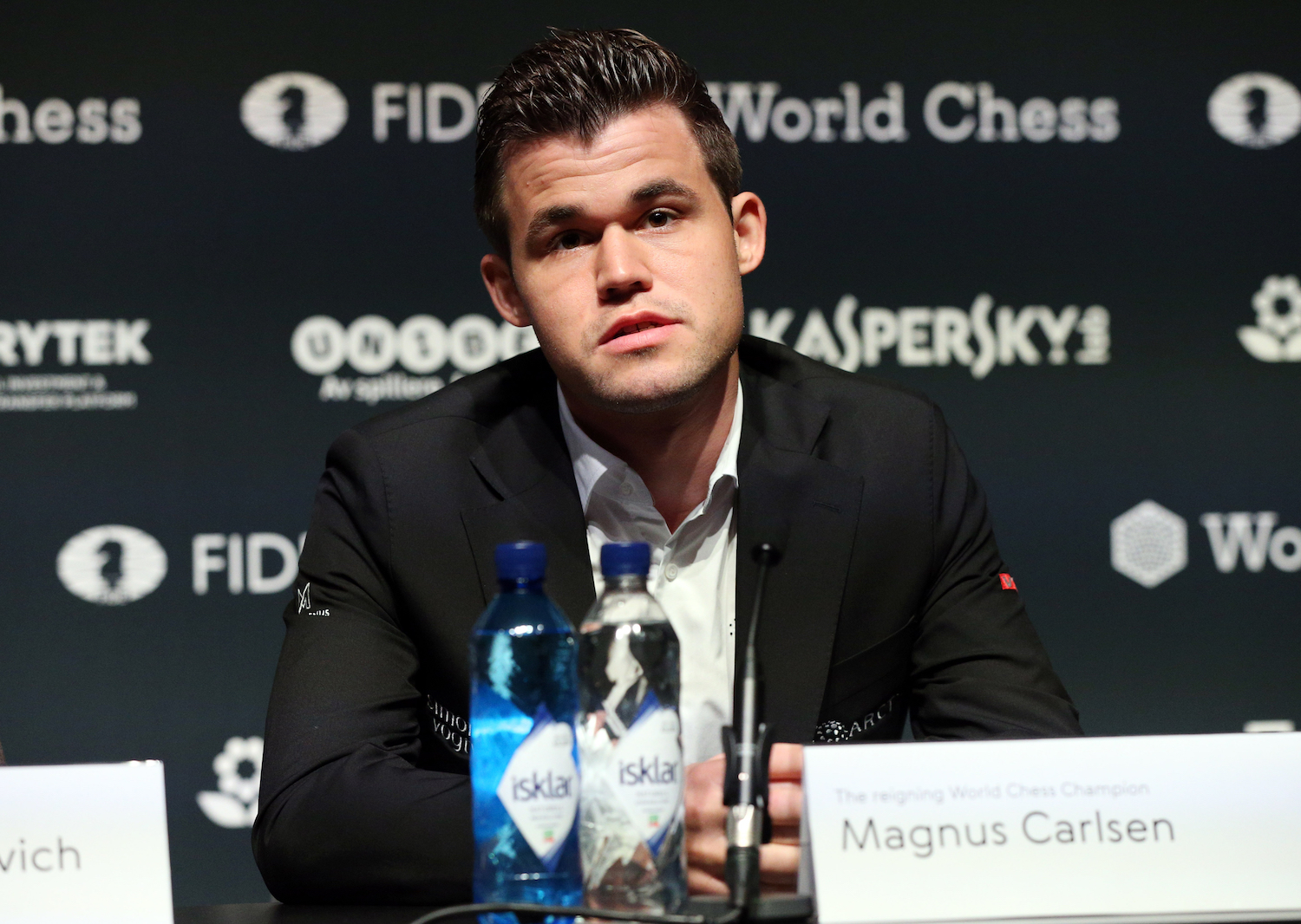 hess Grandmaster, Magnus Carlsen Imagem Editorial - Imagem de