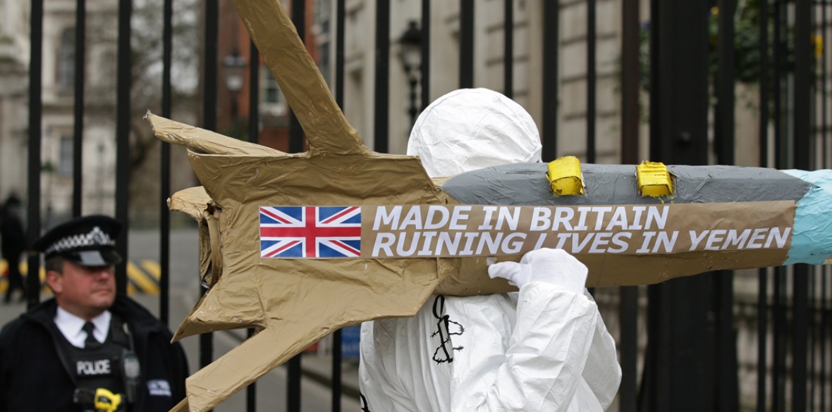Amnesty International protest outside Downing Street, London, England