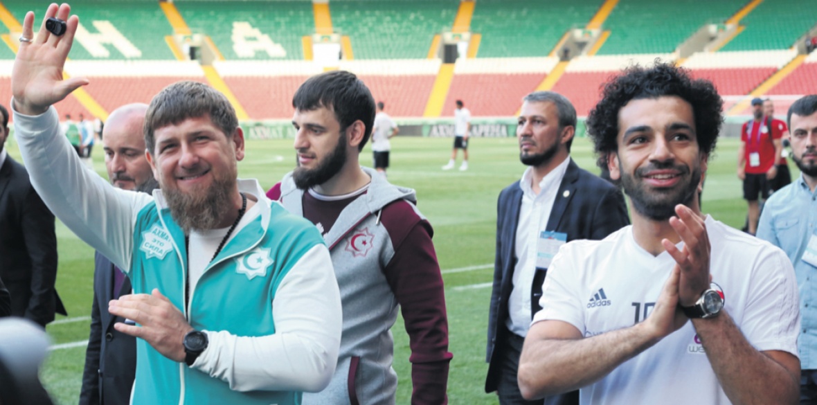 Image result for Ramzan Kadyrov has hit back at claims he used footballing star Mo Salah for political propaganda