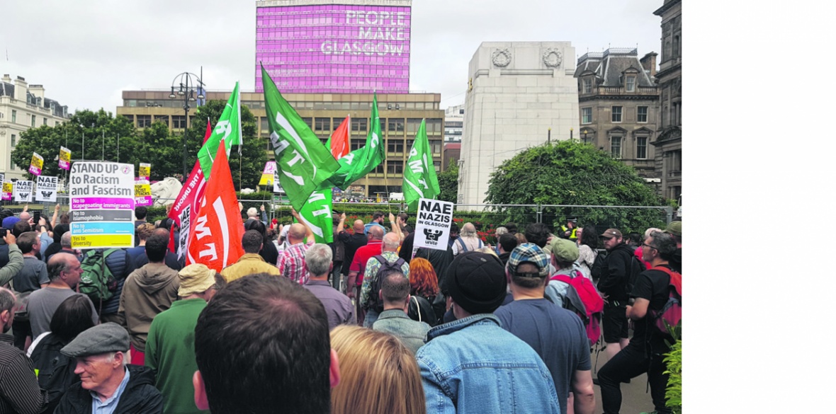 Glasgow anti-fascist demonstration