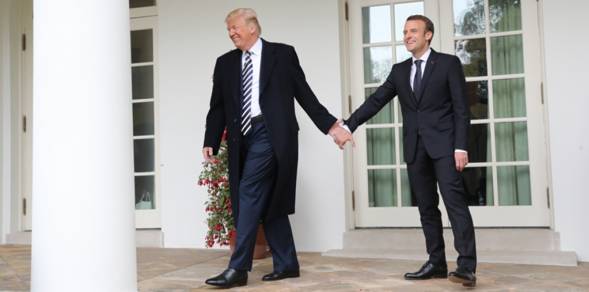 US president Donald Trump and French President Emmanuel Macron