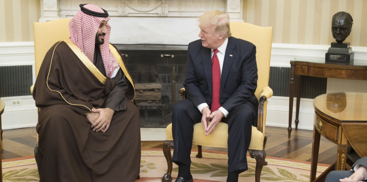  Saudia Arabia Crown Prince Mohammed bin Salman and US President Donald Trump