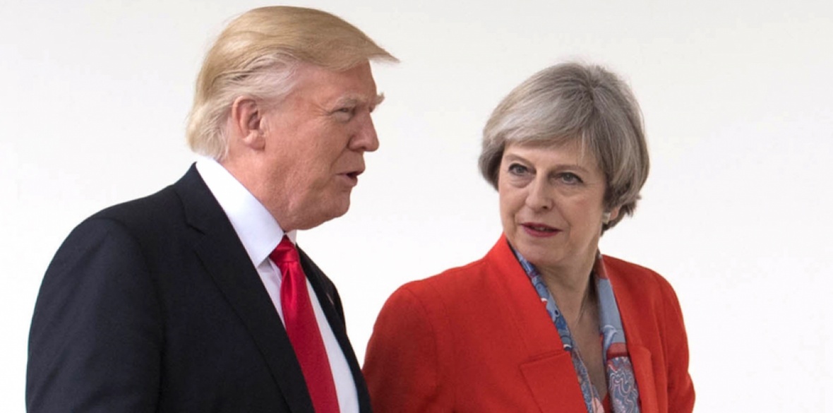 United States President Donald Trump and British Conservative Prime Minister Theresa May