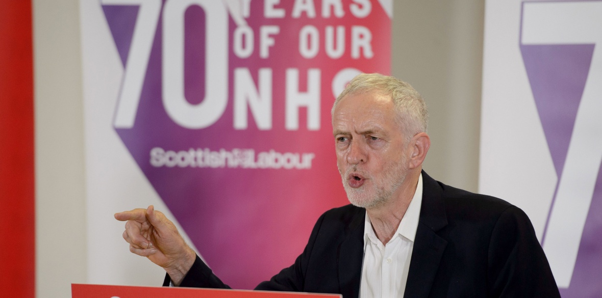 Jeremy Corbyn speaks about the NHS’s 70th birthday in Scotland