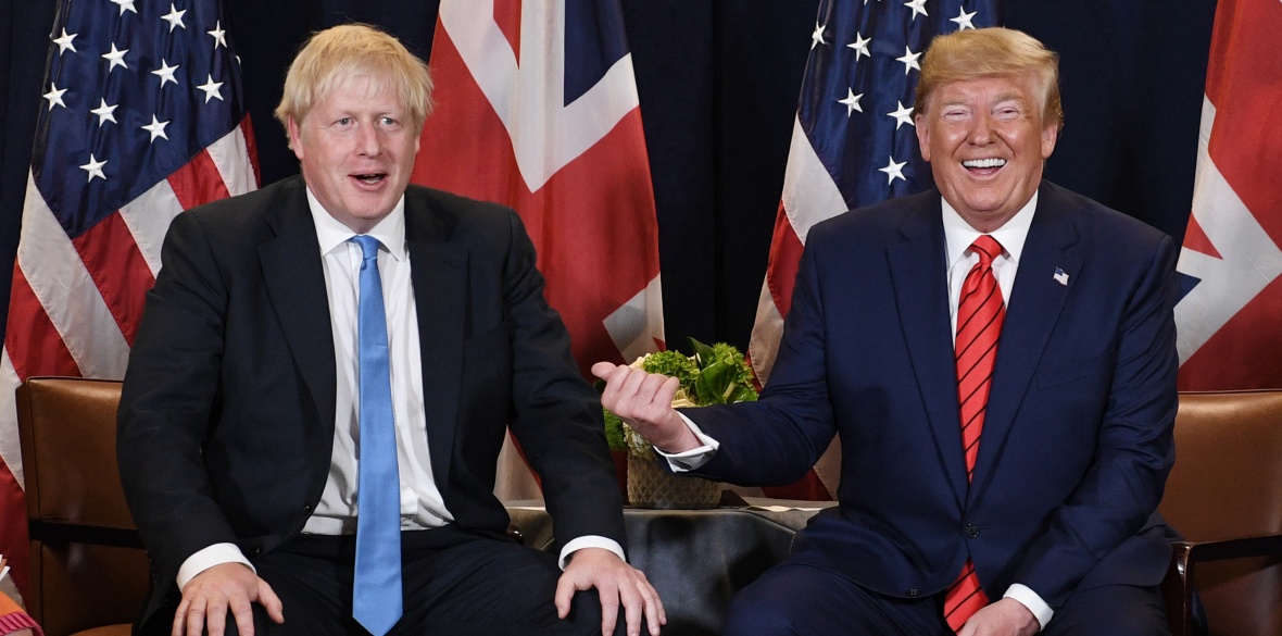 British Conservative Prime Minister Boris Johnson and United States Republican President Donald Trump