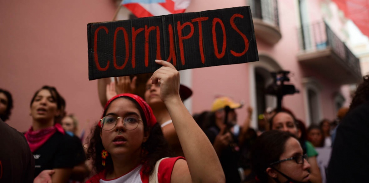 Puerto Rican demonstrators