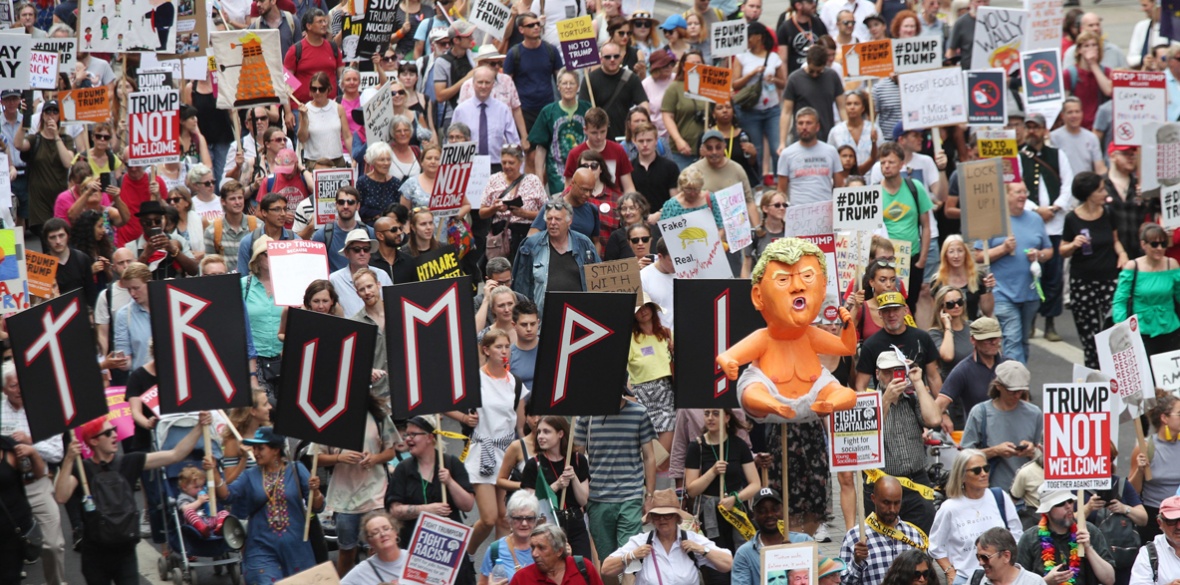 Anti-Trump demonstration in London