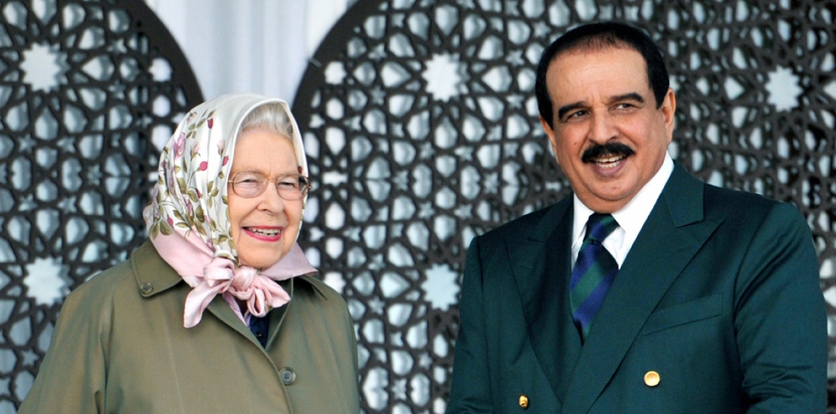 Best buds: Queen Elizabeth II and the King of Bahrain Hamad bin Isa Al Khalifa during the Royal Windsor Horse Show