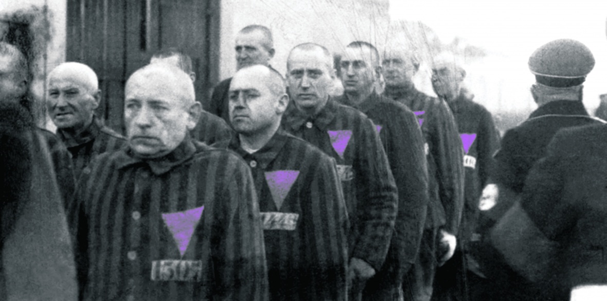 Gay concentration camp prisoners in Sachsenhausen, Germany, pictured in 1938