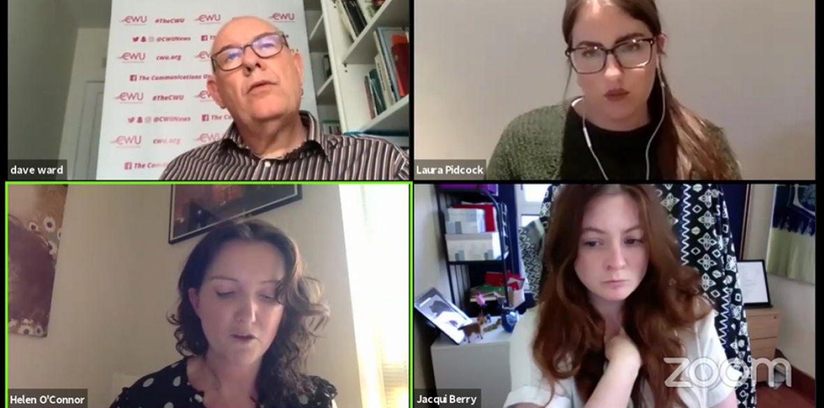 Some of the participants in the People's Assembly webinar