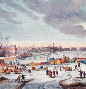 A frost fair on the Thames, 1683-4, by Thomas Wyke