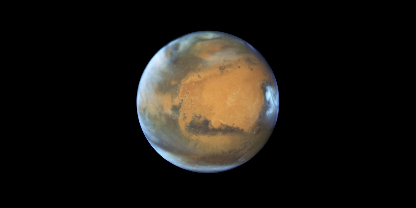 Undated handout file photo issued by Nasa of a Hubble Space Telscope image of Mars