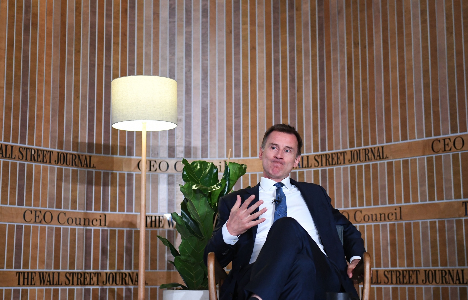 Foreign Secretary Jeremy Hunt speaking at the Wall Street Journal CEO council meeting at the Rosewood Hotel in May