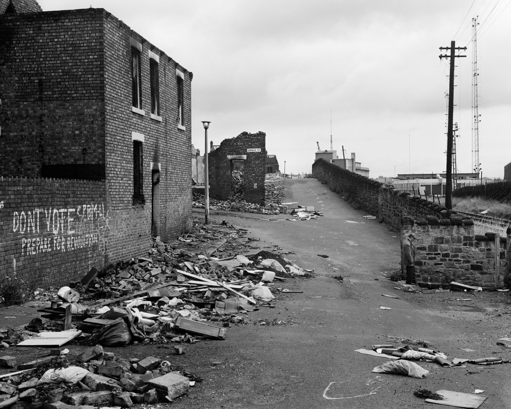 Demolished housing, Wallsend, August 1977. Given by the artist in honour of all the shipyard workers of Tyneside, 2017 (© Chris Killip)