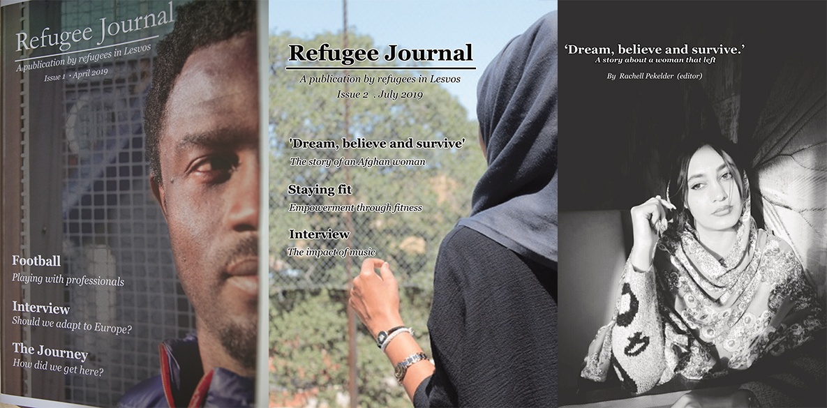 The front pages of the Refugee Journal 
