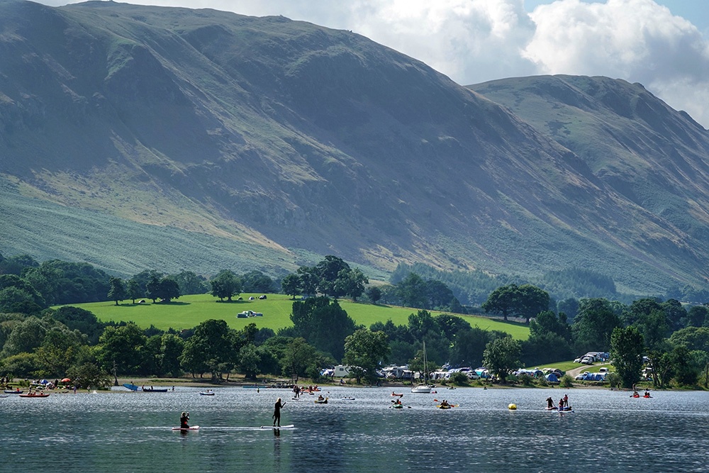 Holidaymakers enjoying the Lake District