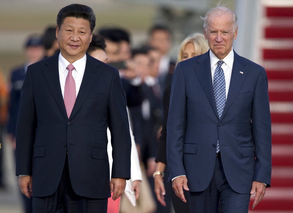 Chinese President Xi Jinping and then US vice-president Joe Biden, pictured in a file photo from 2015