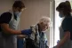 A file photo of a care workers wearing PPE