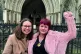 Ellen Clifford (right) outside the High Court with her solic