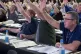 Delegates vote at TUC Congress