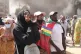 Protesters demand the government’s transition from militar