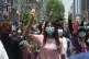 Anti-coup protesters flash the three-finger sign of defiance