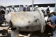 MEDIA SHOW: Holes caused by fragments of a missile in a dama