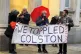 MAKING A POINT: People outside Bristol Crown Court after Jak