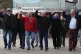 Former miners outside of the Scottish Parliament last month