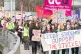 WE ARE ALL IN IT TOGETHER: Students protest in Leeds (above)