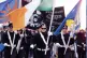Republican marchers on their way to Belfast City Hall for a 