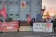 DEFENDING JOBS: Trade unionists and other campaigners stagin