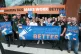 GMB members pose outside the Harrogate Convention Centre thi