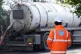 A tanker pumps out excess sewage from the Lightlands Lane sewage pumping station in Cookham, Berskhire