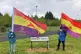 REMEMBERING: Flying the flag of the republic in Billingham. Photo: Author supplied 