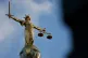 FW Pomeroy's Statue of Justice stands atop the Central Criminal Court building, Old Bailey, London