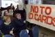 LONG-HATED IDEA: Demonstrators protest against identity cards at the DVLA office in Glasgow, May 2004
