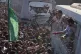 People gather to greet freed Palestinian prisoners arriving on buses in the Gaza Strip after their release from Israeli jails under a ceasefire agreement between Hamas and Israel, outside Nasser Hospital in Khan Younis, southern Gaza Strip, October 13, 2025