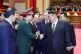 North Korean leader Kim Jong Un (front right) shakes hands with Vietnamese Defense Minister Phan Van Giang in Pyongyang, North Korea, October 9, 2025