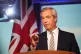 Reform UK leader Nigel Farage reacts to the speech by Prime Minister Sir Keir Starmer at the Labour Party conference, during a photocall at the Reform UK headquarters in Westminster, London, September 30, 2025