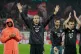 Bayern's Harry Kane celebrates after the German soccer cup match between Cologne and FC Bayern Munich in Cologne, Wednesday, Oct. 29, 2025