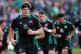 New Zealand's Scott Barrett warms up with his teammates ahead off the rugby international between the All Blacks and Ireland in Chicago, November 1, 2025