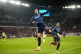 Arsenal's Mikel Merino celebrates after scoring his side's third goal during the Champions League opening phase soccer match between Slavia Prague and Arsenal in Prague, Czech Republic, November 4, 2025