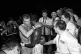 The victor and the vanquished exchange hugs after Mark Kaylor (left) knocked out opponent Errol Christie in the eighth of their scheduled 12 round final eliminator middleweight contest, November 5, 1985