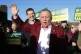 Plaid Cymru's newly elected Senedd member Lindsay Whittle speaks during a rally at Caerphilly Castle after victory for the party in the Caerphilly Senedd by-election, October 24, 2025