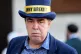 Anti-Brexit protester Steve Bray arrives at Westminster Magistrates' Court in London, after he pleaded not guilty to failing without reasonable excuse to comply with a direction given under the Police Reform and Social Responsibility Act 2011 ‘re: prohibited activities in Parliament Square,’ April 14, 2025