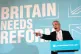 Reform UK leader Nigel Farage speaks during a press conference at Institute of Directors in central London, December 4, 2025