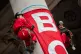 Activists climb a column at the Royal Exchange. Photo: Jamie Bellinger