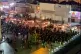 A video screenshot showing people blocking an intersection during a protest in Tehran, Iran, January 8, 2026